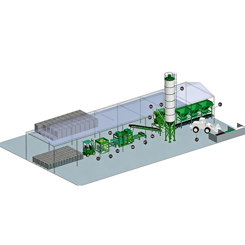 Üreges blokk téglagyártó gép